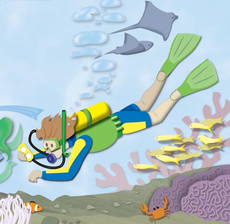 Dolphin Log cover Illustration